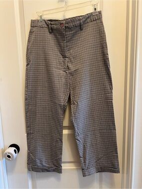 Vintage My Michelle Capris Size 9/10 Plaid W Cuffs Y2K Pink Black Grey